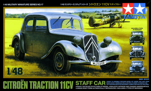 Tamiya 24517 1/48 Citroen 11Cv Staff Car Model Kit Box