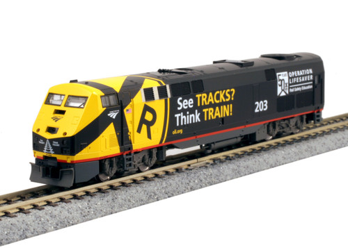 Kato 176-6039-DCC N GE P42 "Genesis" Amtrak "Operation Life Saver" #203 w/ Digitrax DCC Installed