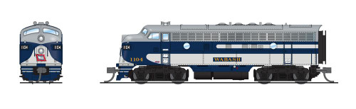 Broadway Limited N 7763 EMD F7 A/B Wabash #1104/1104B A-unit Paragon4 Sound/DC/DCC Unpowered B