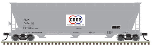 Atlas 20 006 942 HO ACF 4650 Centerflow Hopper (Post-1971) - Farmland (CO-OP) #3408