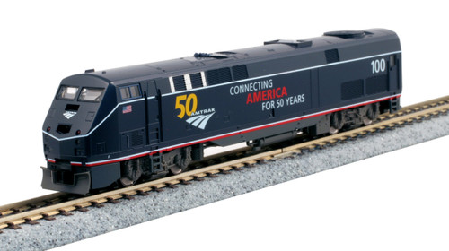 Kato 176-6035-LS N GE P42 "Genesis" Amtrak "Midnight Blue" #100 w/ 50th Anniversary Logo w/ ESU LokSound DCC Installed