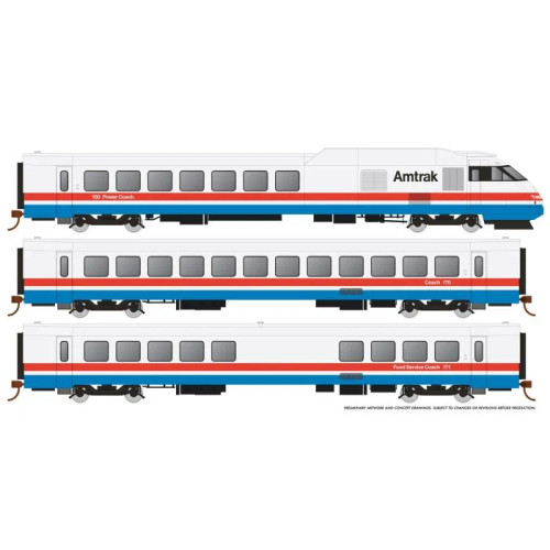 Rapido 025002 HO RTL Turboliner DC/Silent 5-Car Set #3 Phase III Early