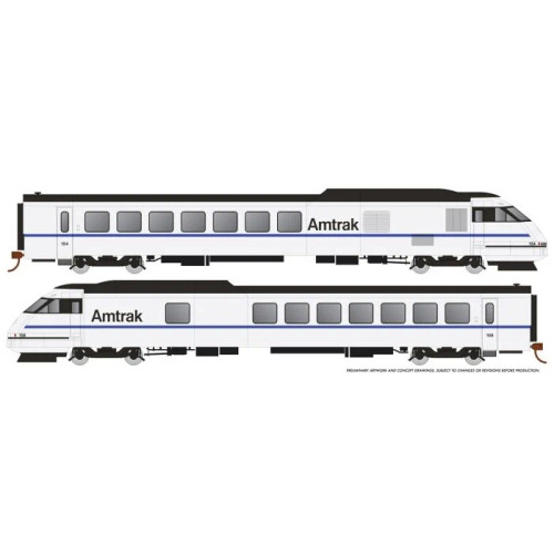 Rapido 025006 HO RTL Turboliner DC/Silent 2-Car Set X2000 Demonstrator