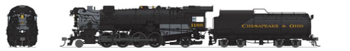 Broadway Limited 7597 Ho Chesapeake & Ohio K-2 Mikado #1182 12-VC Tender Paragon4 Sound/DC/DCC Smoke