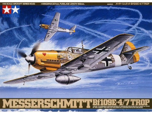 Tamiya 61063 1/48 Messerschmitt Bf109E-4/7 Trop Model Kit