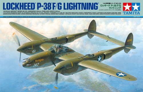 Tamiya 61120 1/48 Lockheed P-38 F/G Lightning Plastic Model Kit