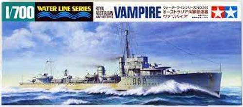 Tamiya 31910 1/700 Waterline Series Navy Destroyer Vampire Model Kit Box