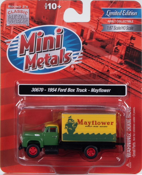 Classic Metal Works 30670 HO 1954 Ford Box Truck (Mayflower) Package