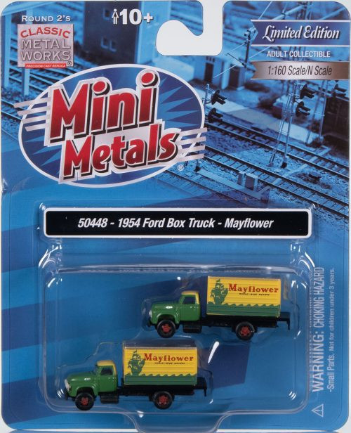 Classic Metal Works 50448 1954 Ford Box Truck Mayflower 1:160 N Scale 2-Pack Package