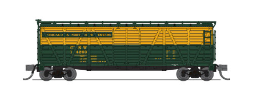 Broadway Limited 8459 N Wood Stock Car - Chicago and North Western #14465 w/Mule Sounds