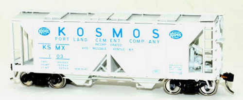 Bowser 43273 Ho H34 Covered Hopper Car - Kosmos Cement #108