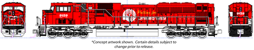 Kato 176-5628 N EMD SD90/43MAC Canadian Pacific "Pulling for United Way" #9159