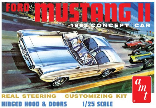 AMT 1369 1/25 1963 Ford Mustang II Concept Car Model Kit