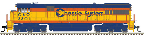 Atlas 10 003 900 HO U30C Phase 1 Locomotive - Chessie System #3300 Silver Series