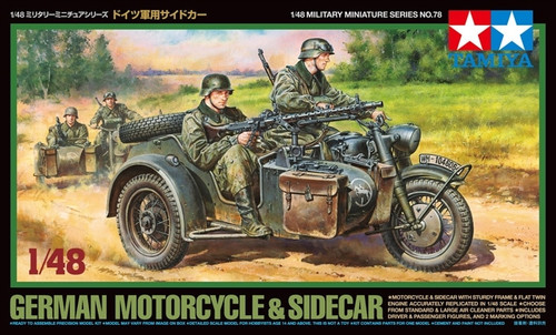 Tamiya 32578 1/48 German Motorcycle/Sidecar Model Kit