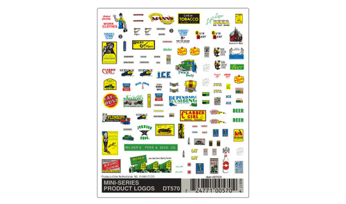 Woodland Scenics DT570 Dry Transfer Decals - Mini-Series Product Logos