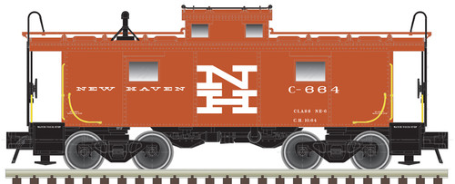 Atlas 20 007 009 HO NE-6 Caboose - New Haven #664