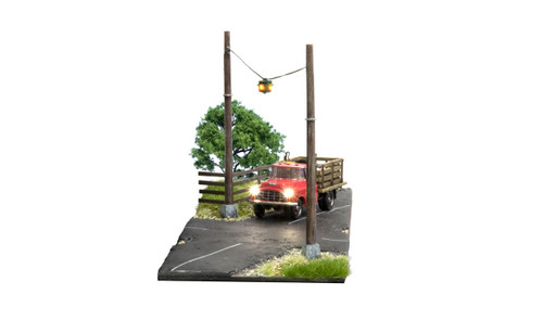 Woodland Scenics JP5665 Suspended Flashing Lights - O Scale In Use