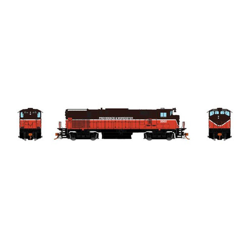 Rapido 033043 HO M420 Locomotive DC/Silent - Providence & Worcester - Simplified Brown & Red #2004