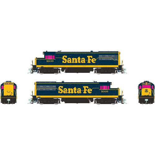 Rapido 035508 HO GE U25B Locomotive DC/DCC w/Sound - Santa Fe - Pinstripe Scheme #1613