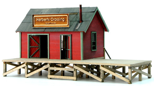 Banta Modelworks 2082 Herbert's Crossing Freight House HO Scale Laser Building Kit