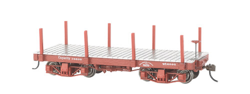 Bachmann 26511 On30 18 ft. Flat Car - Oxide Red, Data Only (2 per box)