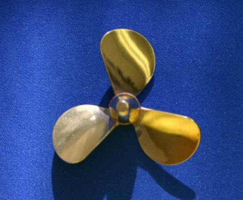 Dumas 3112 Brass Propeller 3 Blade RH 2" Dia.