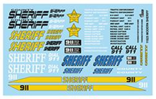 Gofer Racing Decals 11025 1/25 Sheriff Decals