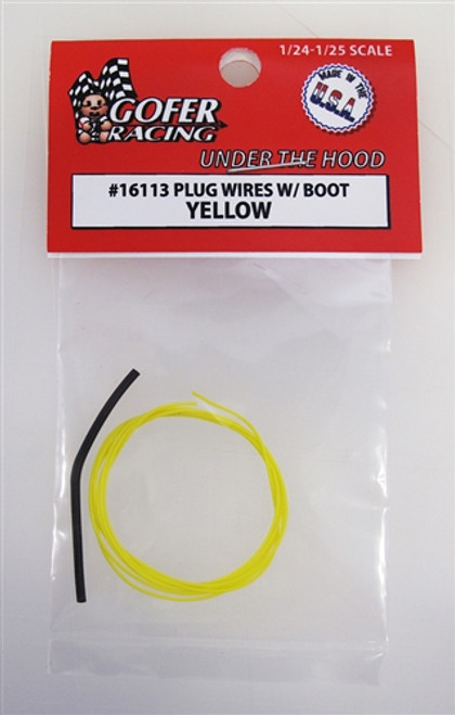 Gofer Racing 16113 Plug Wires With Boot - Yellow