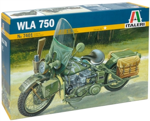Italeri 7401 1/9 U.S. Army WWII Motorcycle Plastic Model Kit