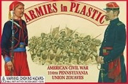 Armies In Plastic 5437 1/32 American Civil War - 114th Pennsylvania - Union Zouaves Toy Soldiers