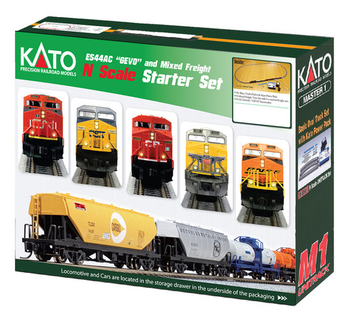 Kato 106-0020 N ES44AC "Gevo" and Mixed Freight Starter Set -Canadian National