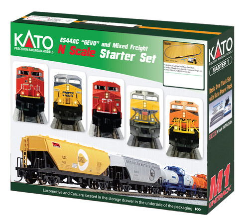 Kato 106-0022 N ES44AC "Gevo" and Mixed Freight Starter Set - Canadian Pacific