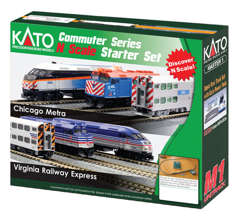 Kato 106-0031 N MP36PH + Gallery Bi-Level Commuter Train Starter Set - Metra