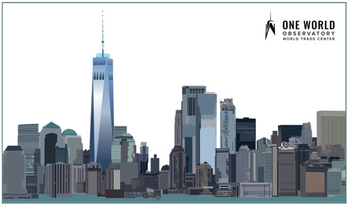 One World Observatory Skyline Fleece Blanket