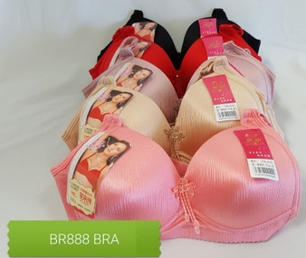 Full Figure Bra with underwire support and round hook straps.