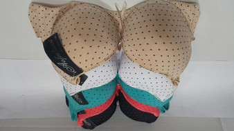 Full Figure Bra with underwire support and round hook straps.