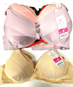 Full Figure Bra with underwire support and round hook straps.