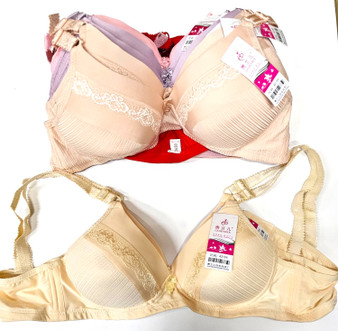Full Figure Bra with underwire support and round hook straps.