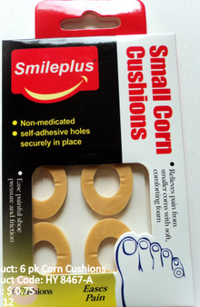 9pk Corn Cushion, self adhesive corn cushion, stays securely providing pain relief and comfort.