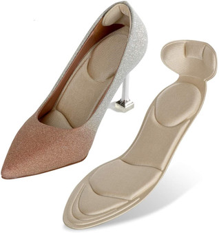 Lady's Foam insoles with heel cushion  provides comfort for prolonged periods standing and walking. Trim-To-Fit.
