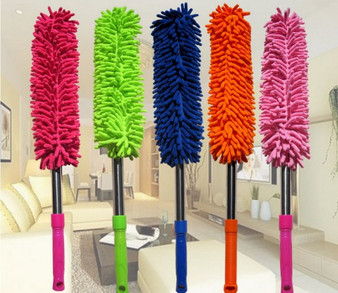 Telescopic Handle Cotton Duster, non-extend 2ft long, full extended length 3ft