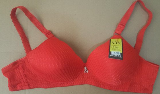 Full Figure Bra with underwire support and round hook straps.