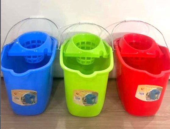 Mop Buckets with wheels and metal handle