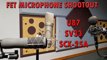 FET Microphone Shootout: Neumann U87, Earthworks SV33, Audix SCX-25A