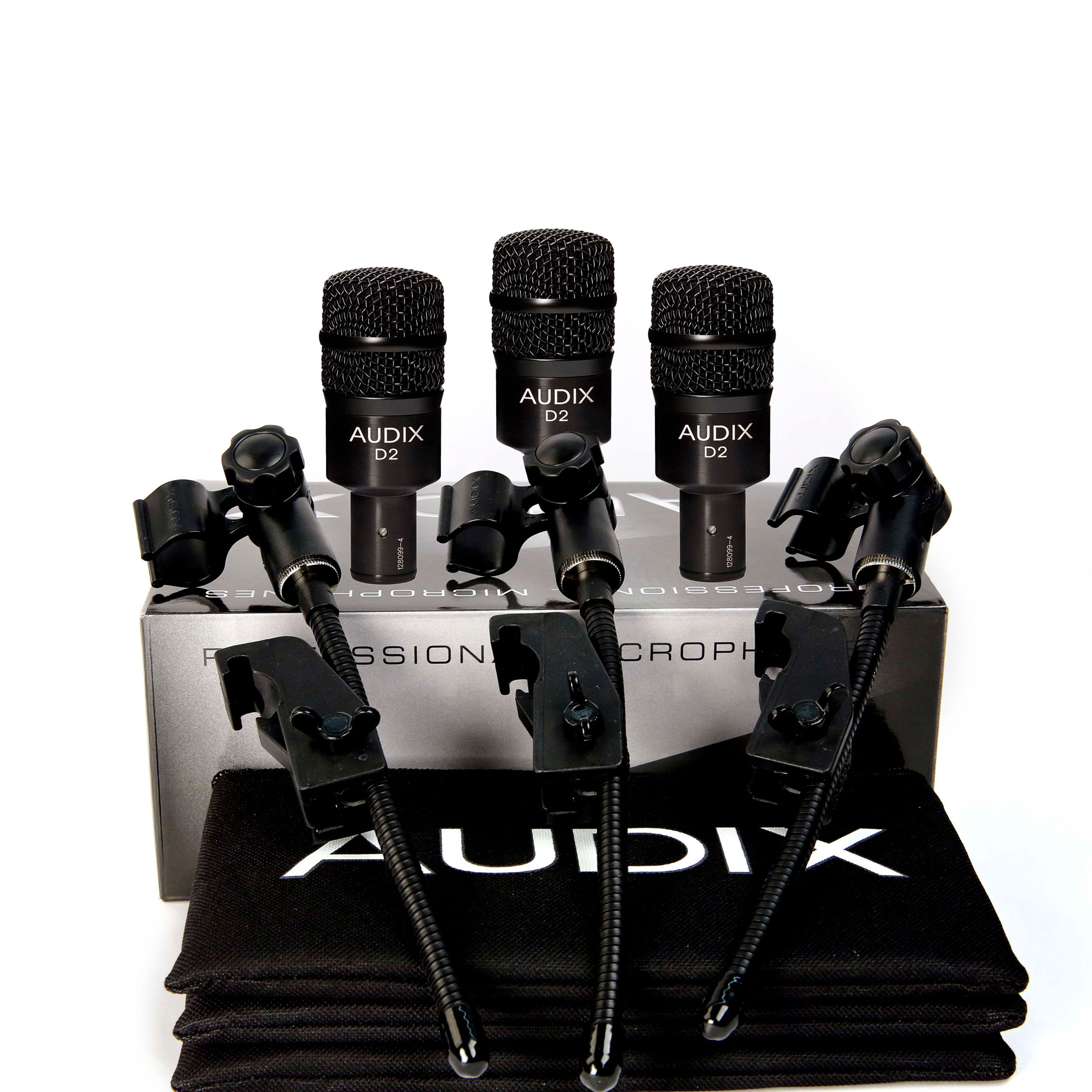 Audix D2 Trio 3-Piece Drum Microphone Package with DVICE Mounts