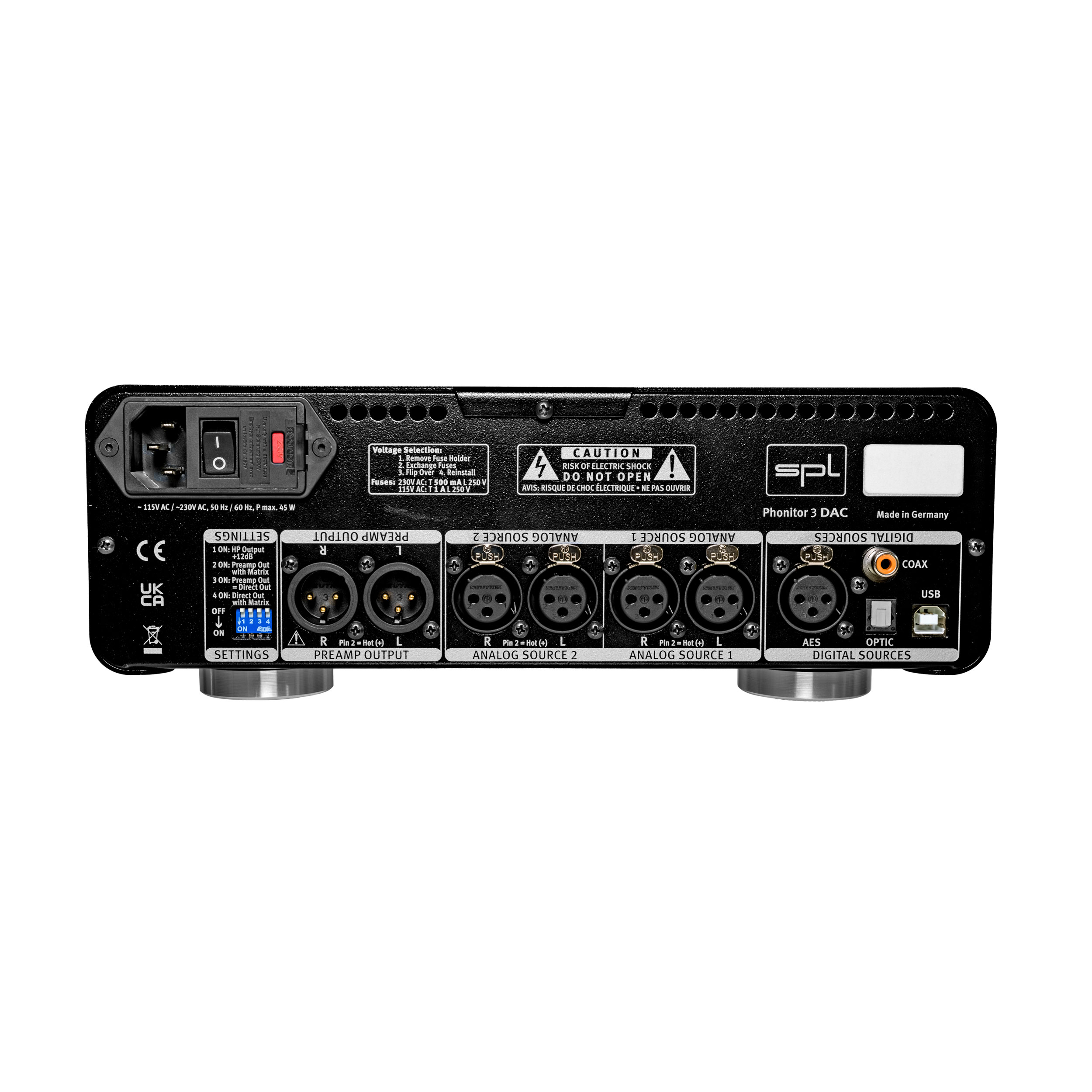 SPL Phonitor 3 DAC Headphone Monitoring Amplifier with Crossfeed