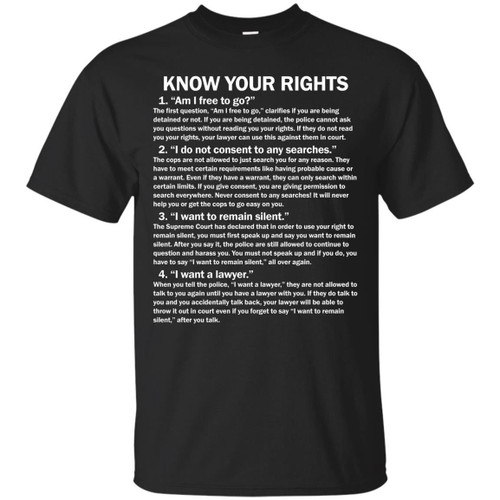 Police - Know Your Rights T Shirt & Hoodie