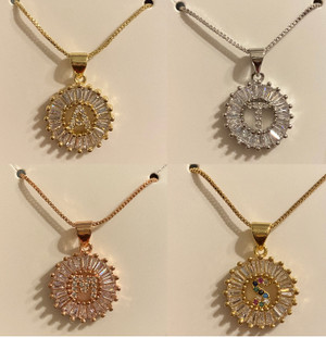 Mini Bling Initial Necklace