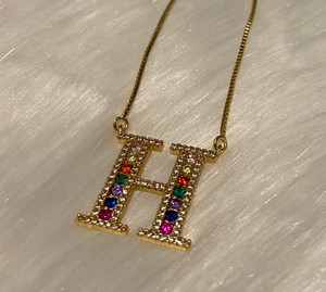 Colorful Initial Necklace